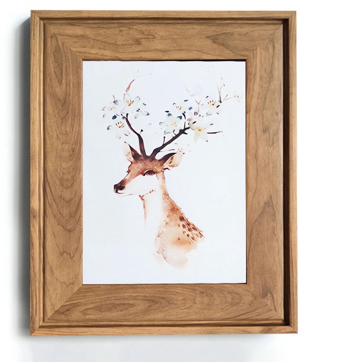 Omgoods - Vintage Fotolijst 20x25cm - Retro Houtkleurig voor Wand en Tafel
