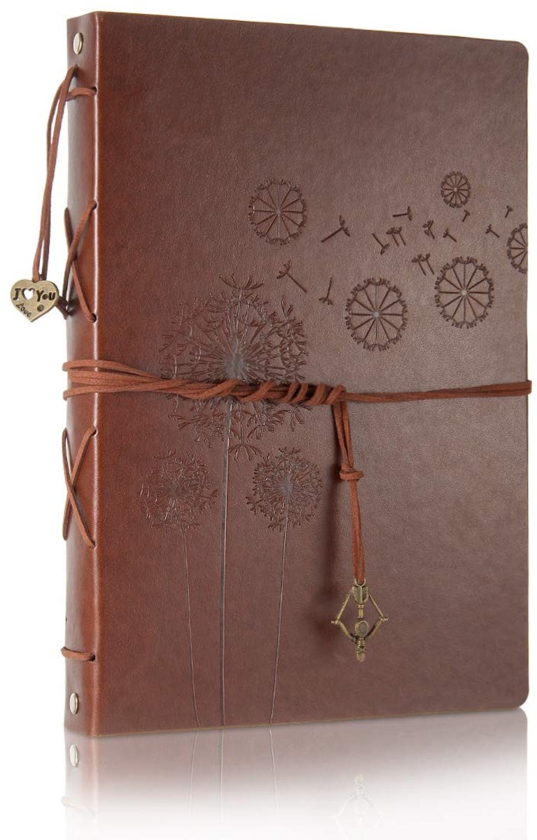 Omgoods - Leer Fotoalbum met 60 Zwarte Pagina's voor Persoonlijke Creaties