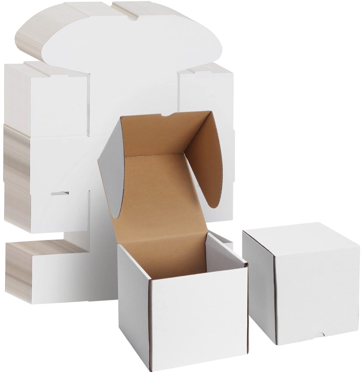 Omgoods - Set van 20 Witte Kartonnen Dozen voor Verzenddoeleinden