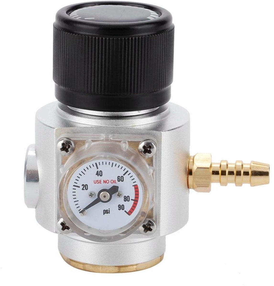 Omgoods - CO2 Mini gasregelaar - CO2 lader kit - 0-90 psi - Draad CO2 gasregelaar - Geschikt voor natriumwaterflessen - Europees model