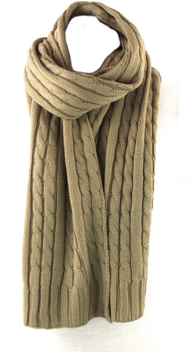 Omgoods - Gebreide Sjaal voor Dames in Khaki