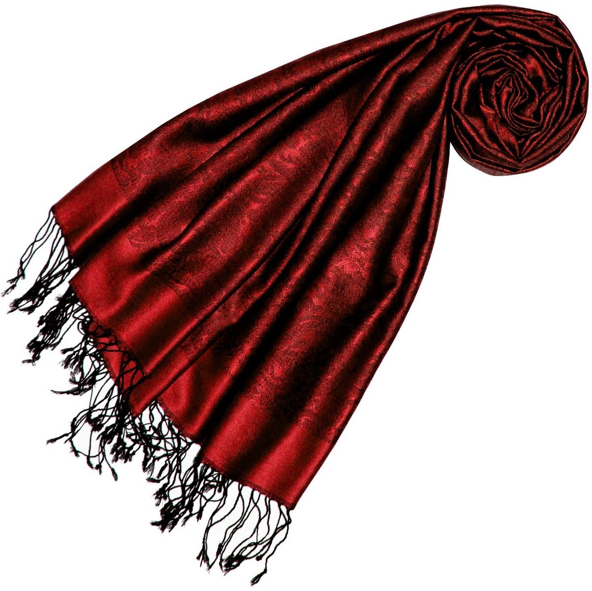 Omgoods - Luxe Pashmina Sjaal van Zijde en Viscose met Paisley Patroon
