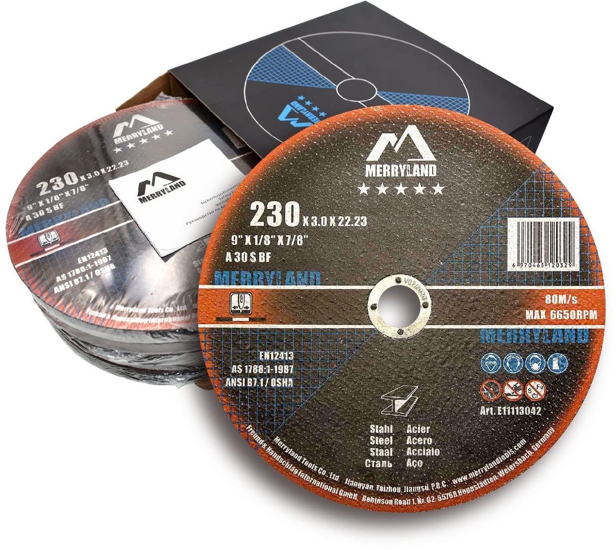 Omgoods - Doorslijpschijf 230 mm Metaal 25 Stuks voor Haakse Slijper