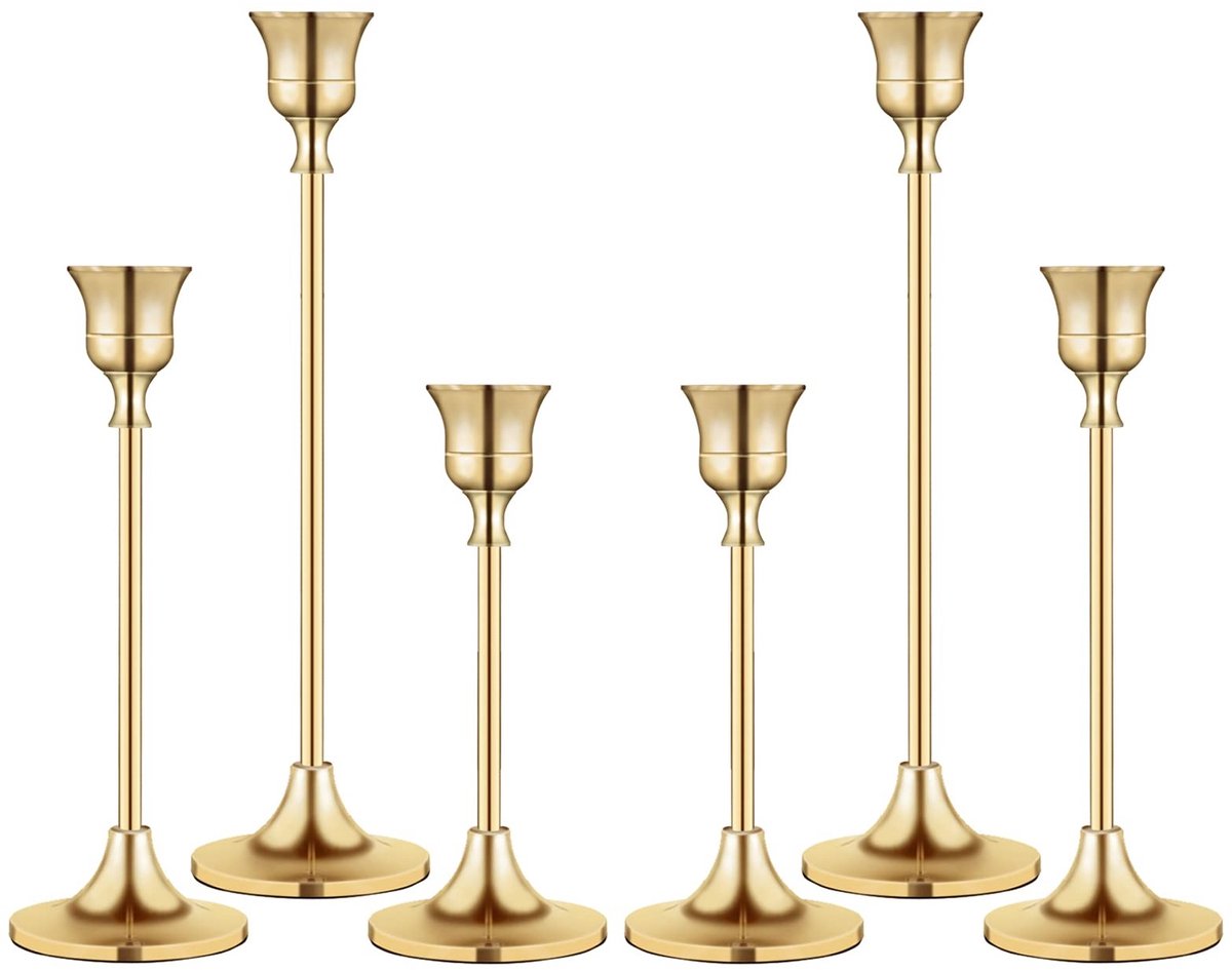 Omgoods - Set van 2 Vintage Kaarsenhouders voor Tapered Candles