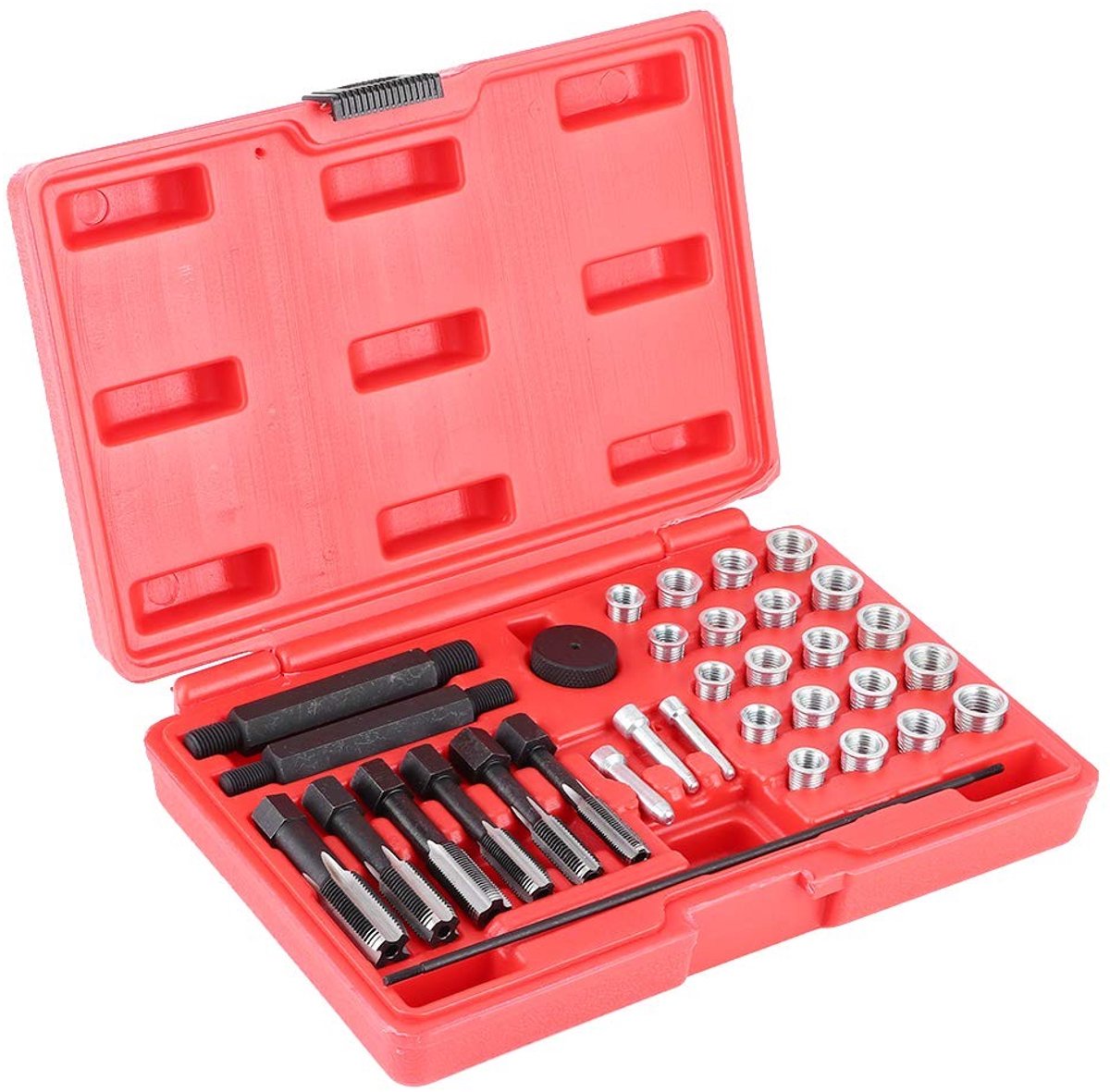 Omgoods - Reparatieset gloeibougies - 33 stuks - Geschikt voor boormachine - M8 M10 M12 M14 - Gereedschapset voor moffen - Ideaal voor motorreparatie
