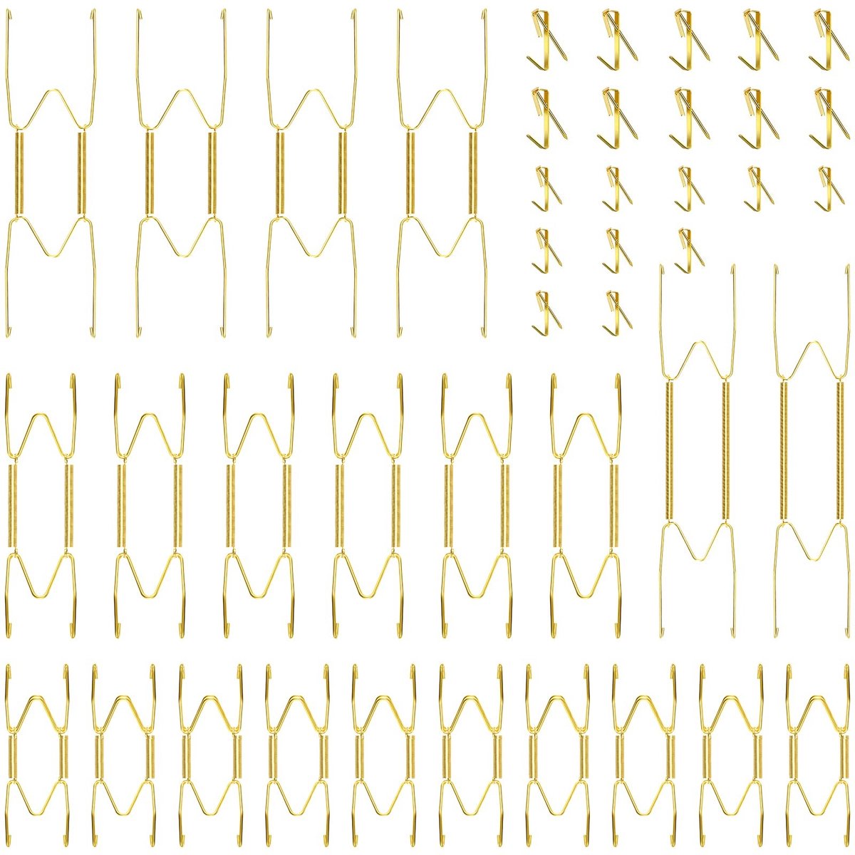 Omgoods- Wandplaat Haken 20 Stuks - Decoratief - Roestvrij Staal - Onzichtbaar - Geschikt voor Borden en Kunstwerken - Inclusief Spijkers - Plaat Haken