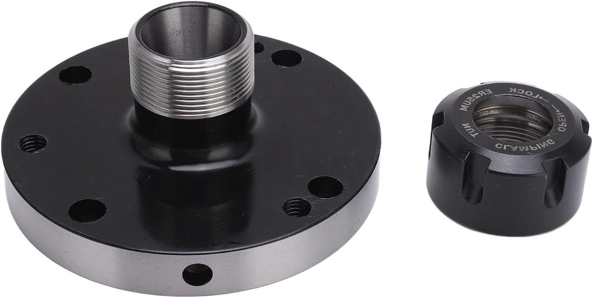 Spantang Koolstofstaal - Draaibankaccessoire Frees - Precisiebewerking - Hoge Nauwkeurigheid - 100 mm Diameter - Zilver
