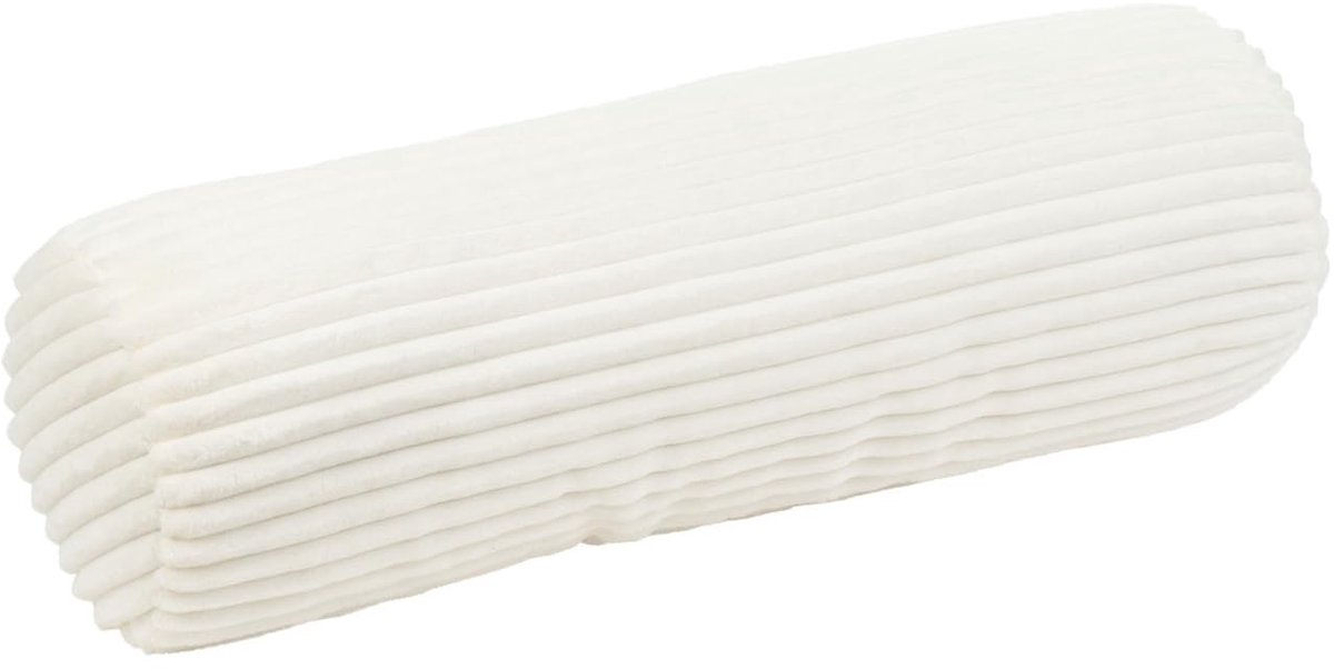 Omgoods - Cozy Bolster Kussen van Katoen in Wolwit voor Neksteun