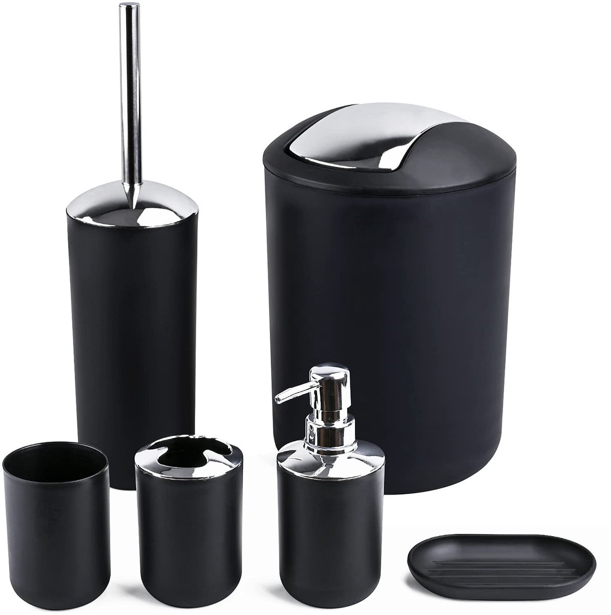 Omgoods - 6-delige Badkameraccessoires Set van Kunststof