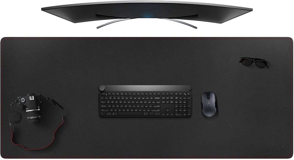 Omgoods - 4XL Extra Grote Muismat - Waterdichte PU Leren Desk Mat met Antislip Ondergrond