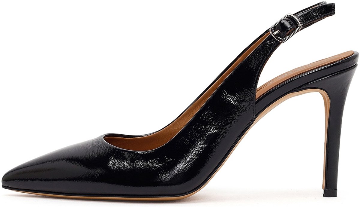 DERIMOD Slingbacks Met Hoge Hak Leren Slingbacks Met Hoge Hak