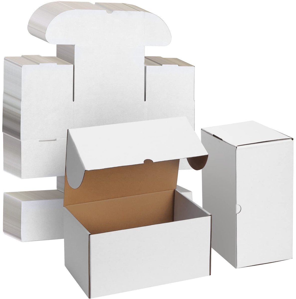 Omgoods - Set van 20 Witte Kartonnen Dozen 10x7x5 Inch