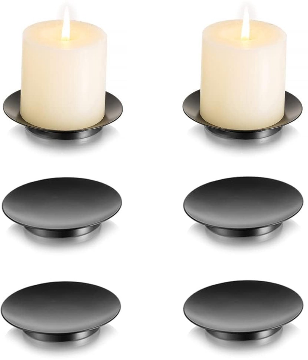 Omgoods - Zwarte Kaarsenhouder Set van 6