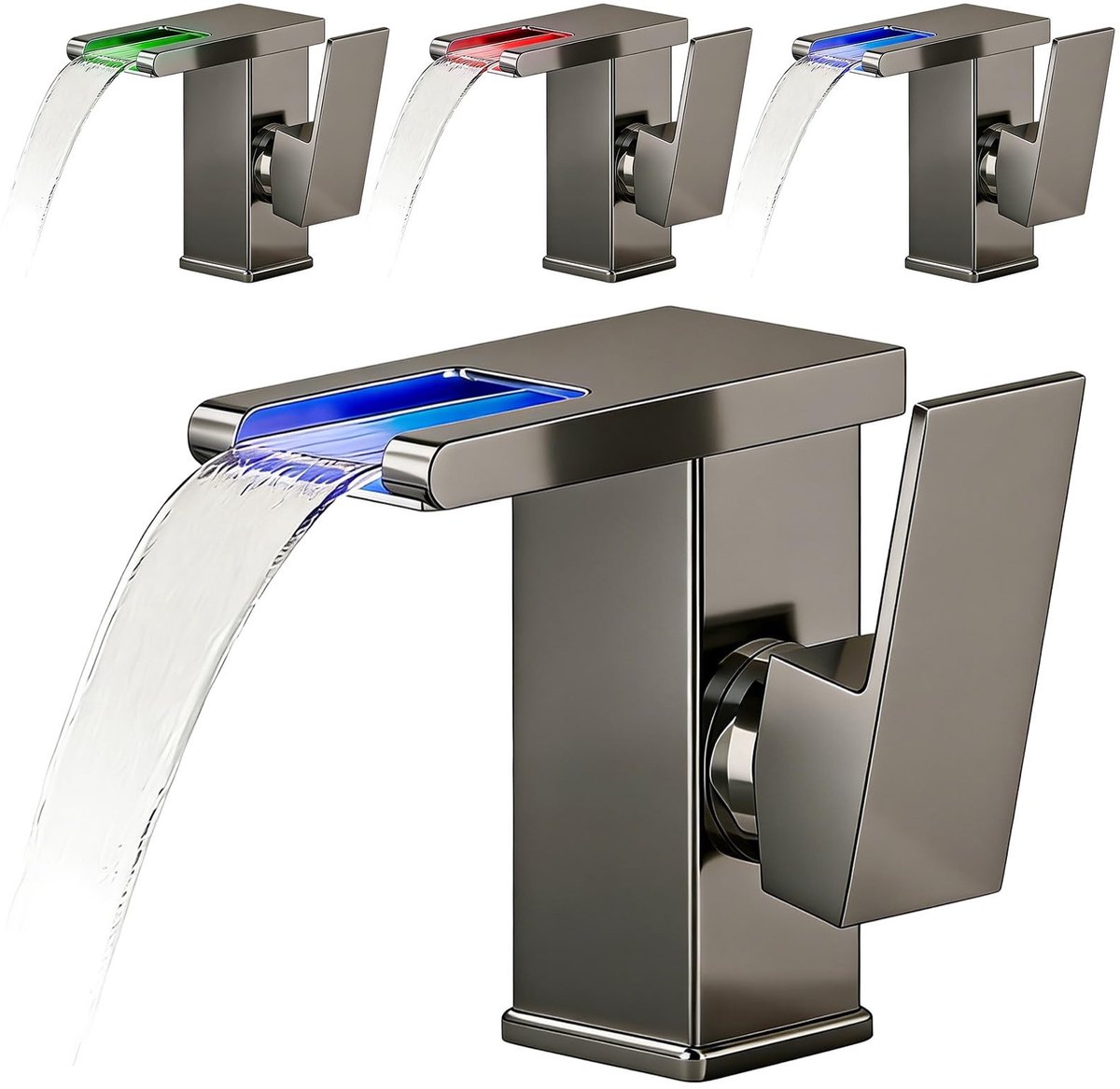 Omgoods - Verchroomde Watervalkraan met LED Verlichting