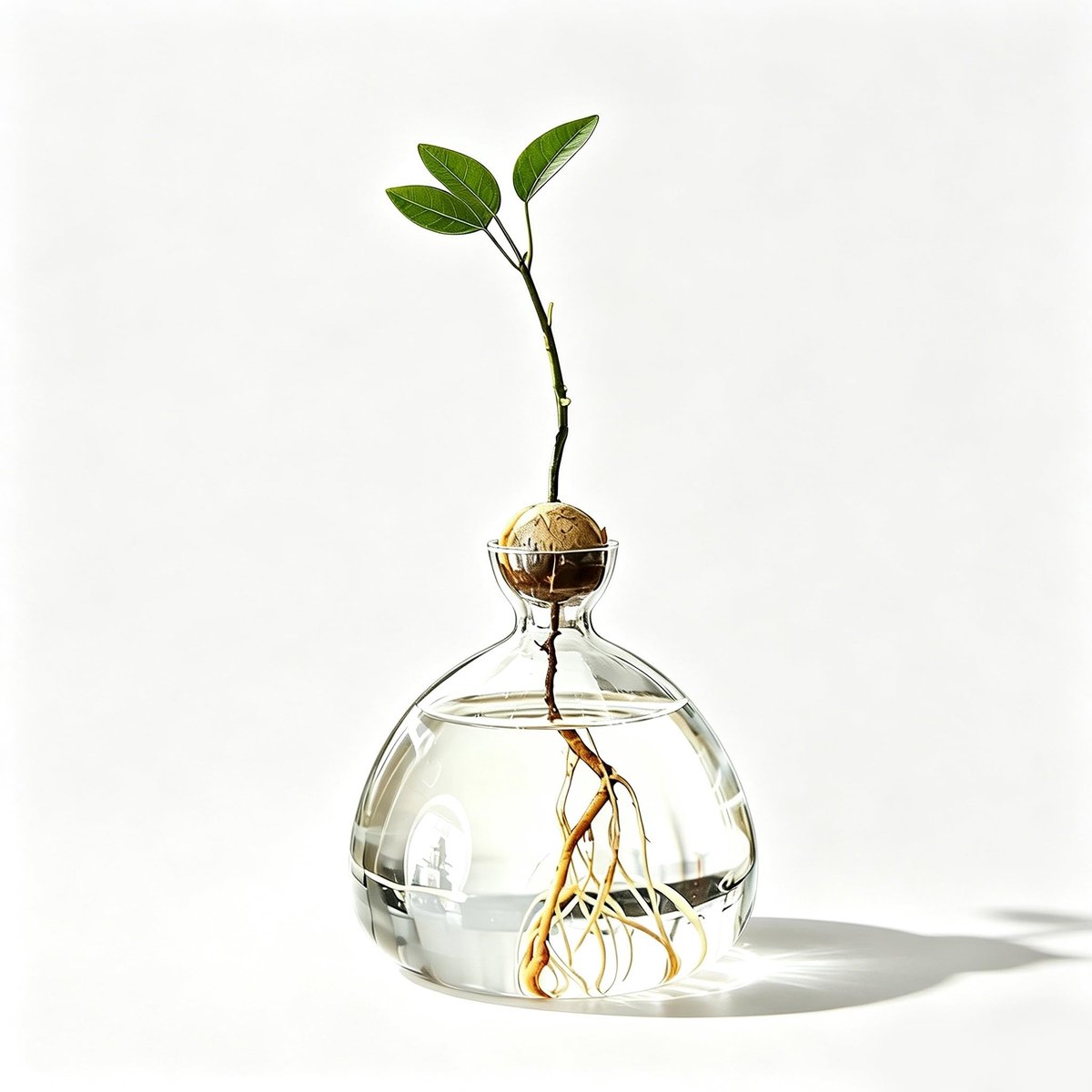 Omgoods - Avocado Lampglas Vaas voor Planten en Bloemen