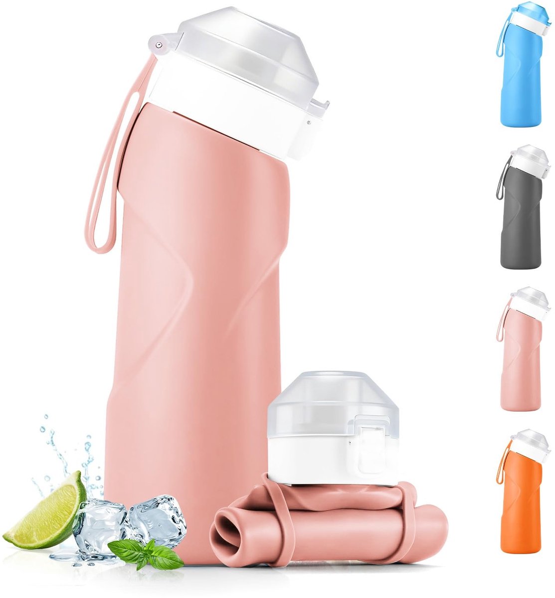 Omgoods - Vouwbare Waterfles - 700ml, BPA-vrij, Lekvrij en Draagbaar