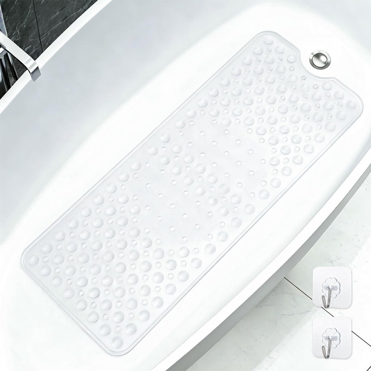 Omgoods - Siliconen Antislip Badmat 92 x 40 cm - Schimmelbestendig en Sneldrogend