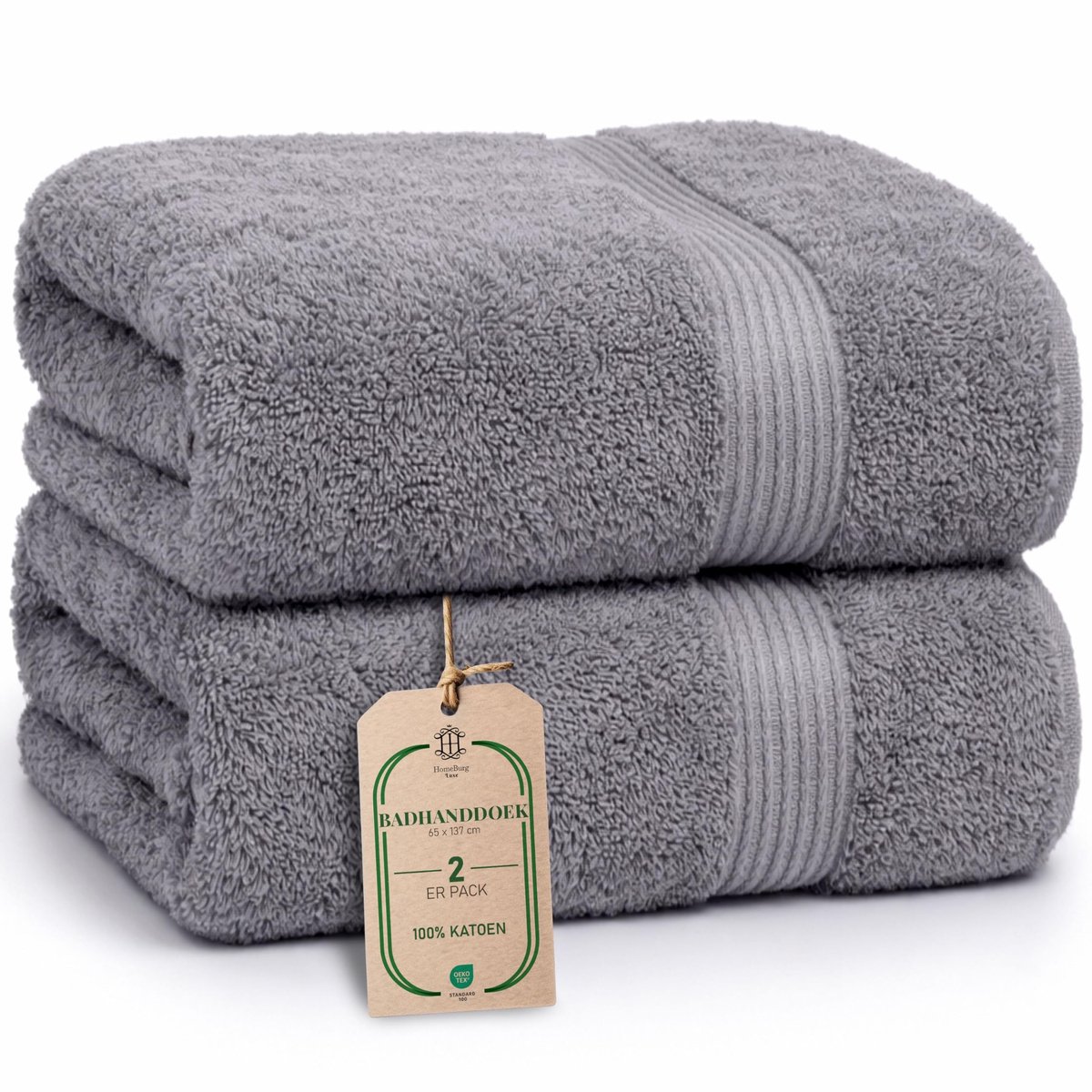 Omgoods - Luxe Badhanddoeken Set van 2 - Zacht en Absorberend - 65x137 cm