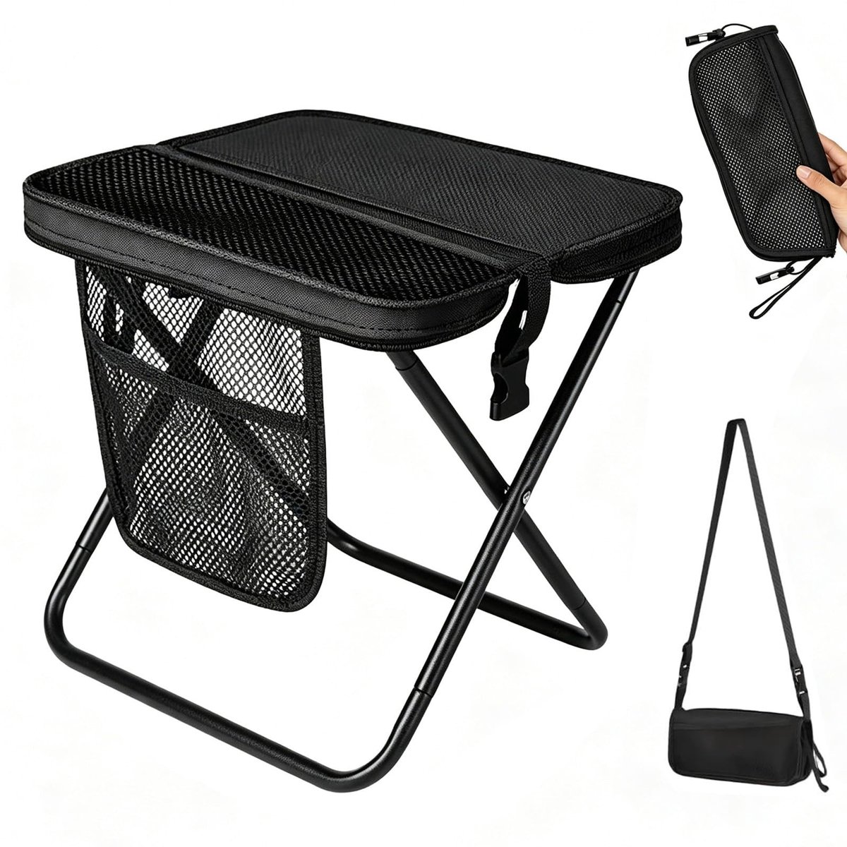 Omgoods - Opvouwbare Campingkruk met Opbergtas