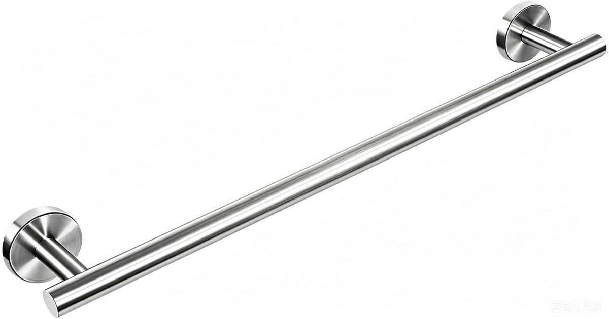 Omgoods - Handdoekhouder Wandmontage RVS Geborsteld Zilver 60 cm
