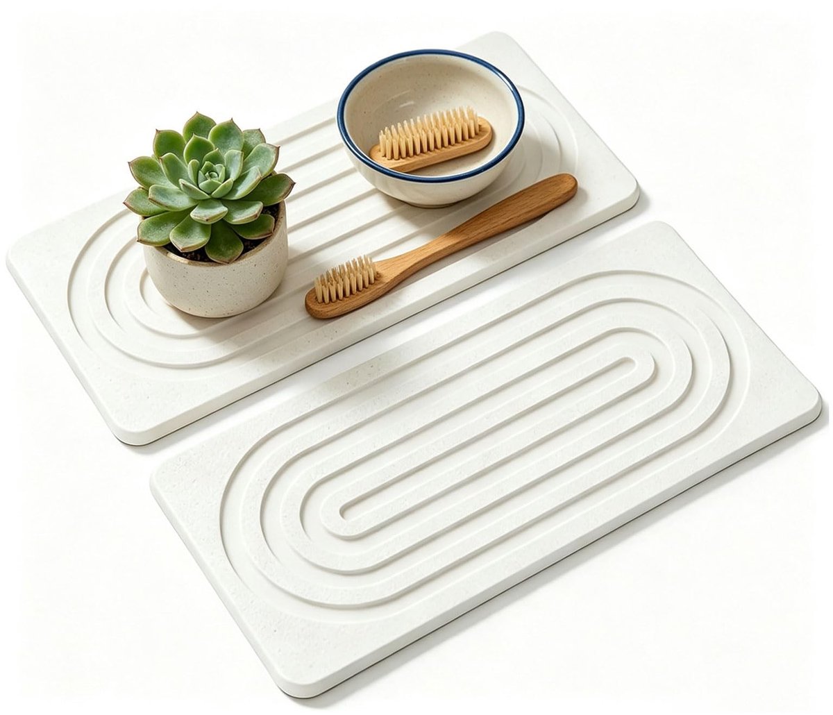 Omgoods - Set van 2 Diatomiet Drip Stone Mats