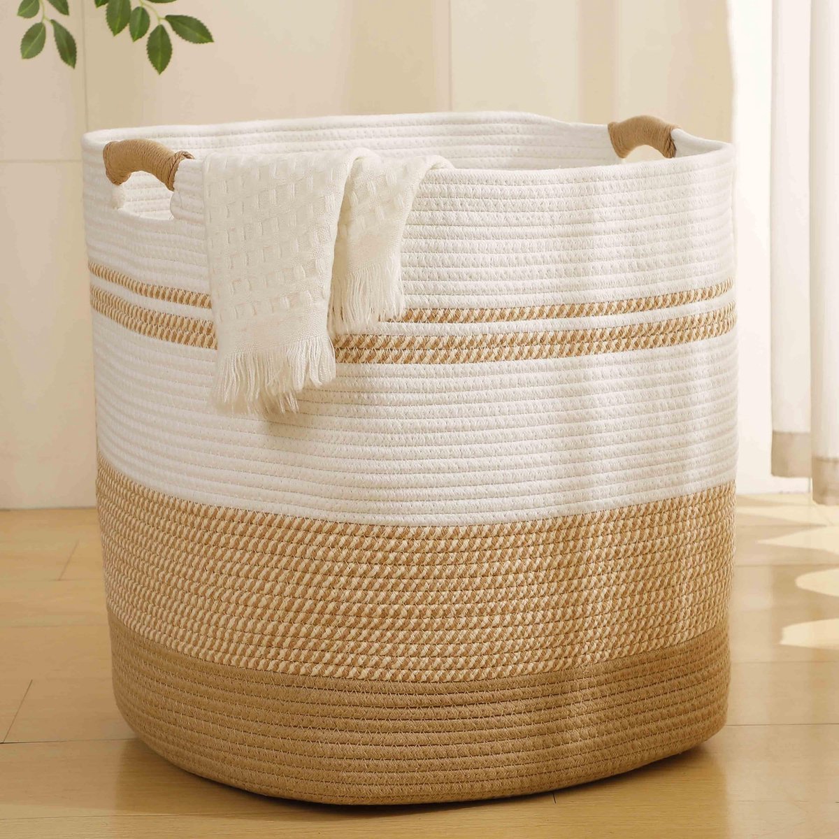 Omgoods - Grote Geweven Wasmand - 80L Capaciteit