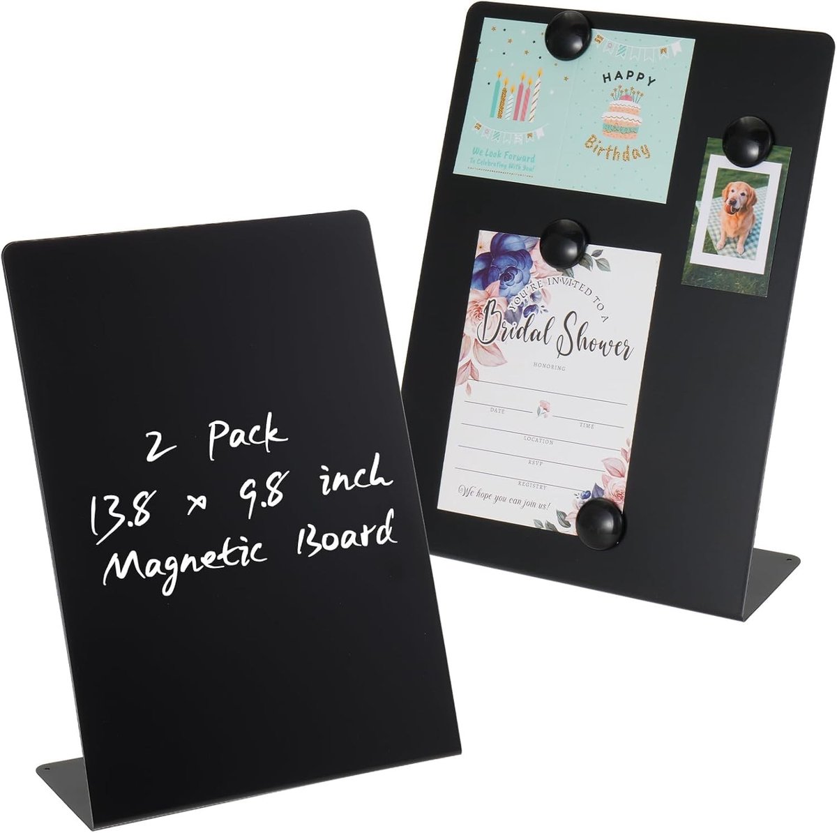 Omgoods - Set van 2 Magnetische Metalen Borden voor Notities en Foto's