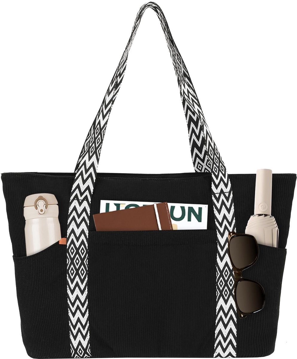 Omgoods - Corduroy Draagtas met Rits voor Laptop tot 15,6 inch