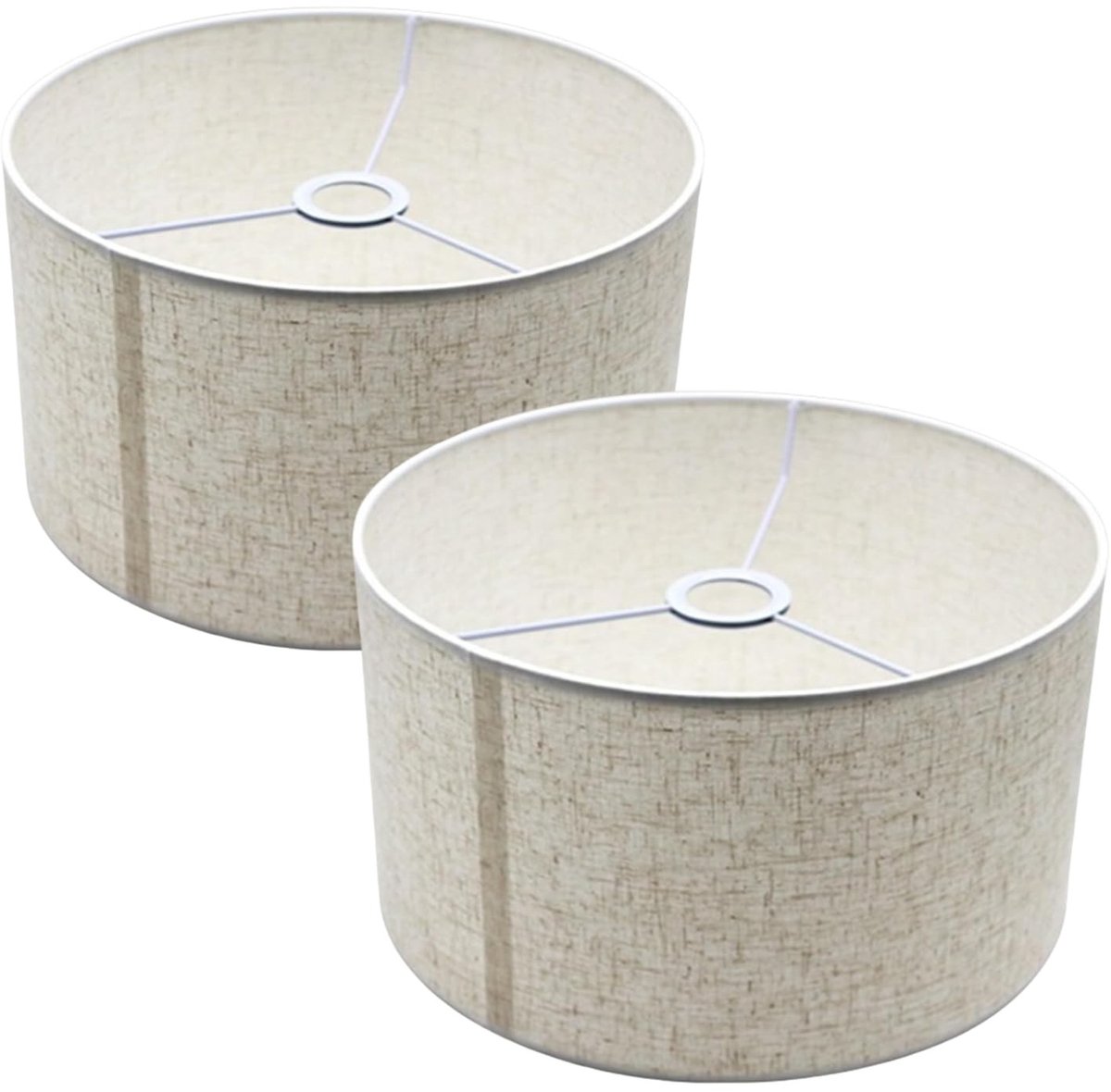 Omgoods - Set van 2 Linnen Lampenkappen voor Tafel- en Vloerlampen