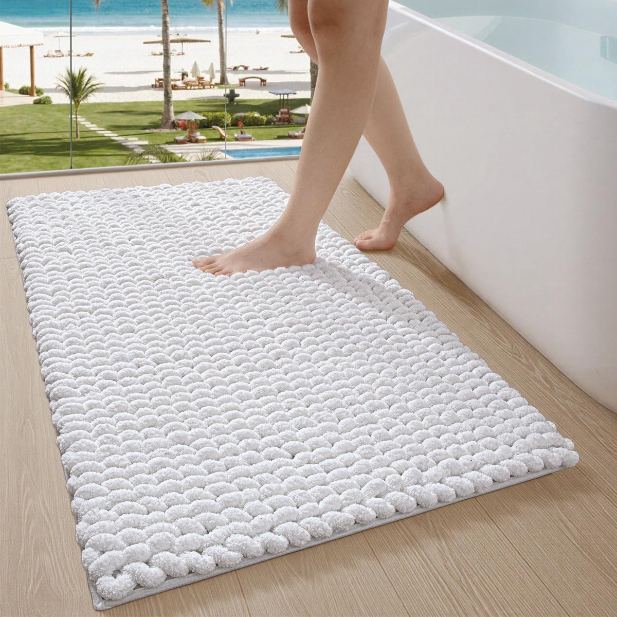 Omgoods - Chenille Badmat met Antislip Onderzijde