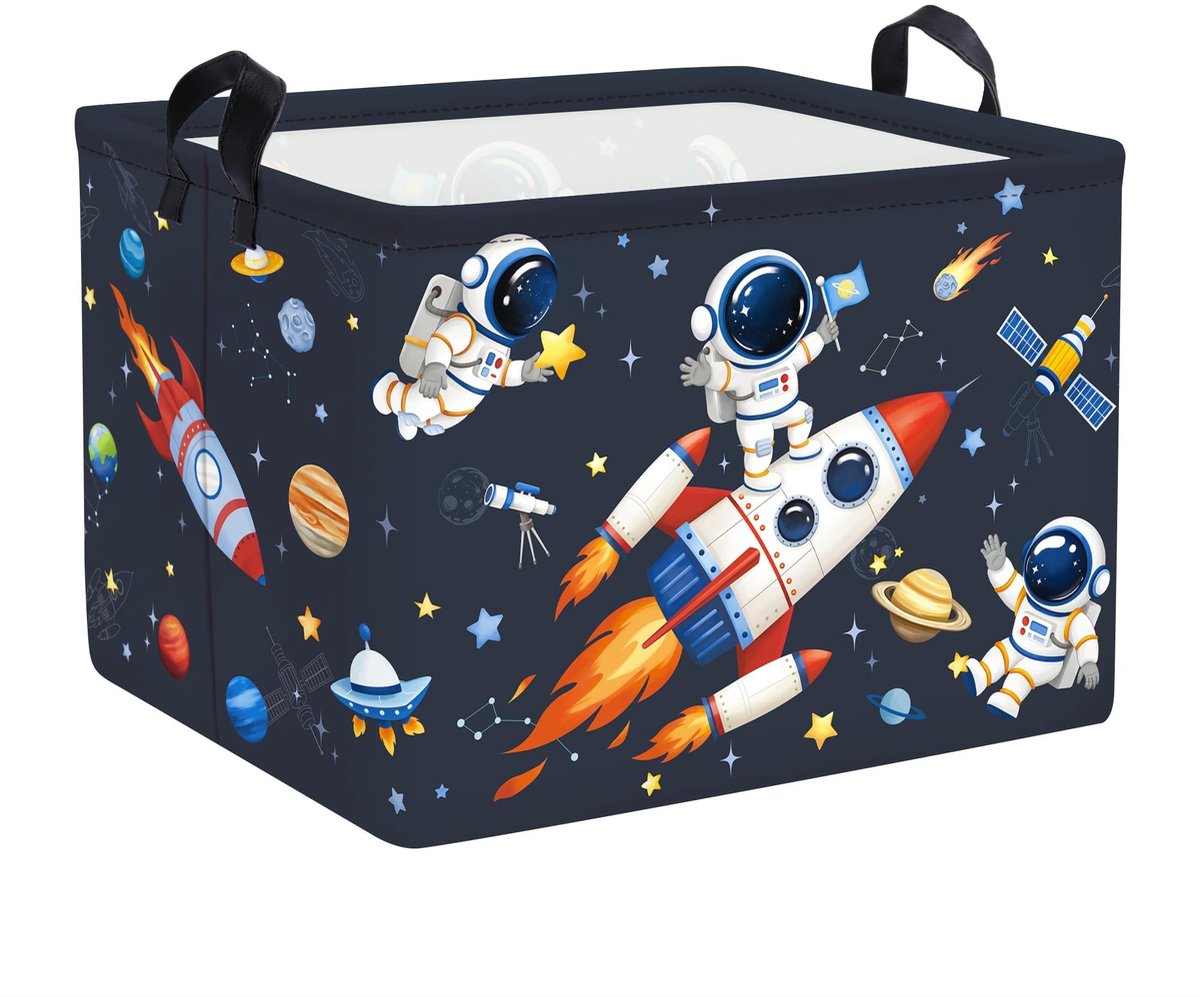 Omgoods - Ruimtevaart Wasmand - Cosmos Opbergmand voor Kleding en Speelgoed