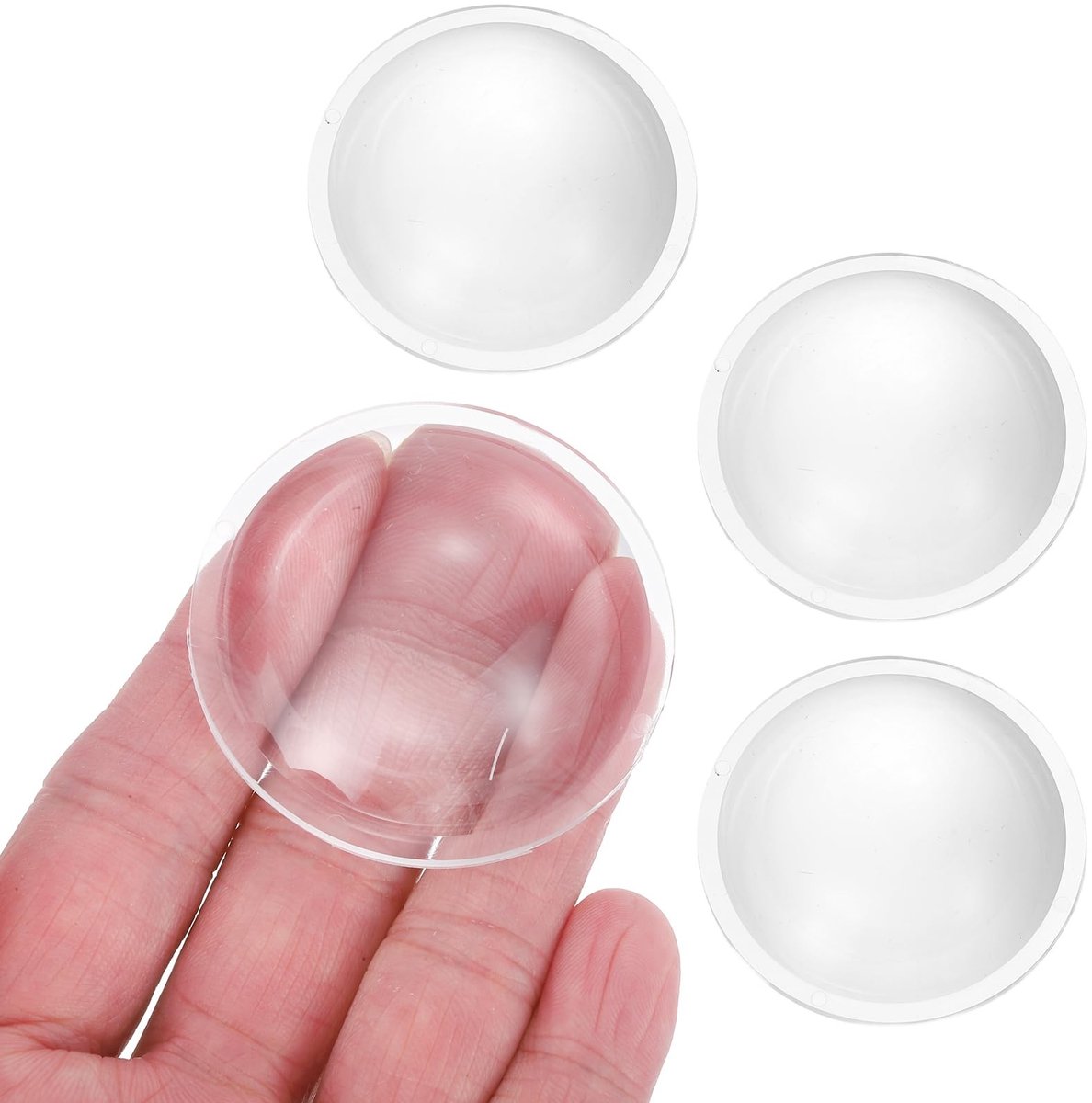 Omgoods - Set van 4 Platte Convexe Lenzen 50mm - Acryl voor Verlichting