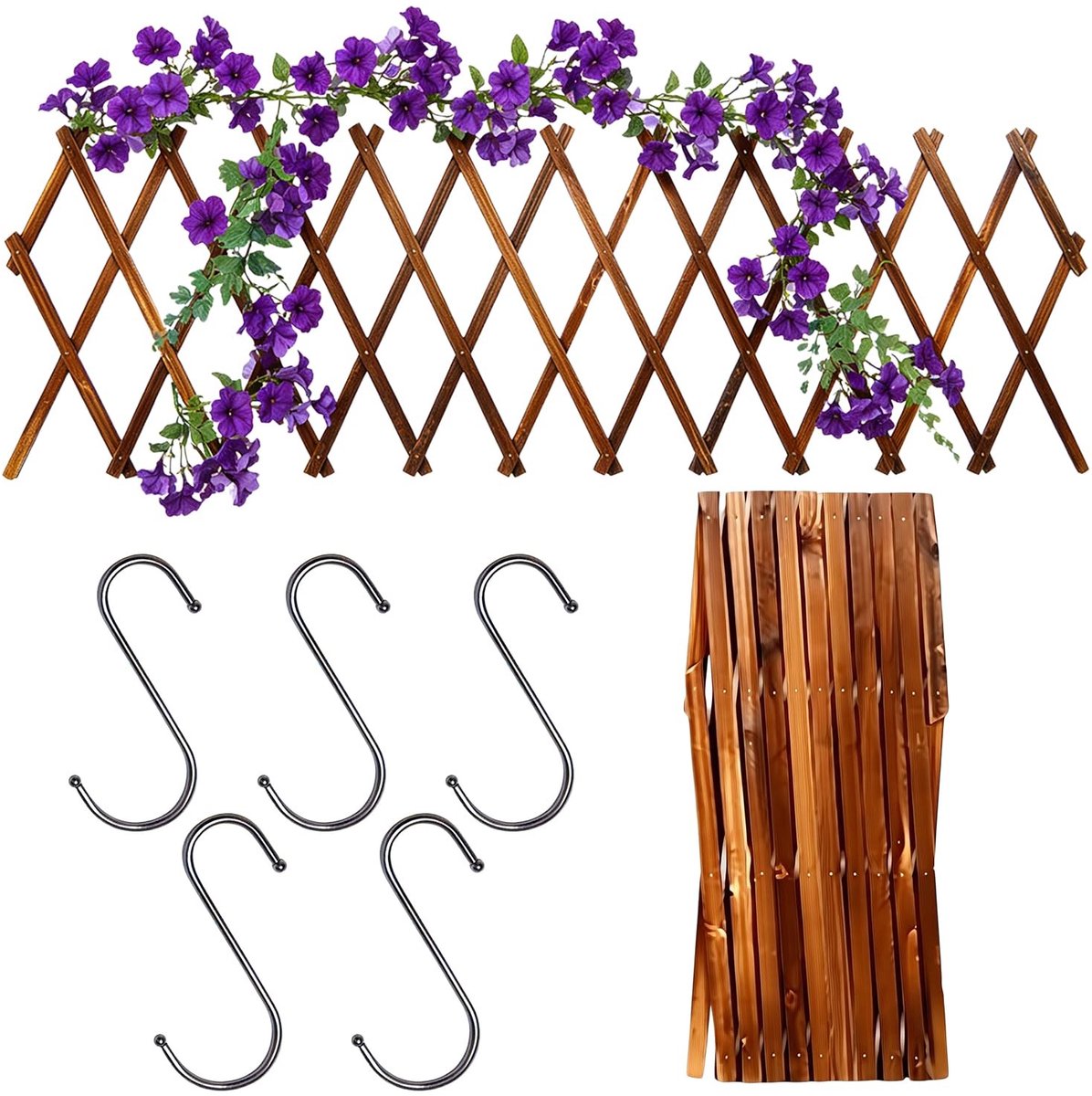 Omgoods - Uitbreidbaar Plantenhekwerk voor Klimplanten in de Tuin