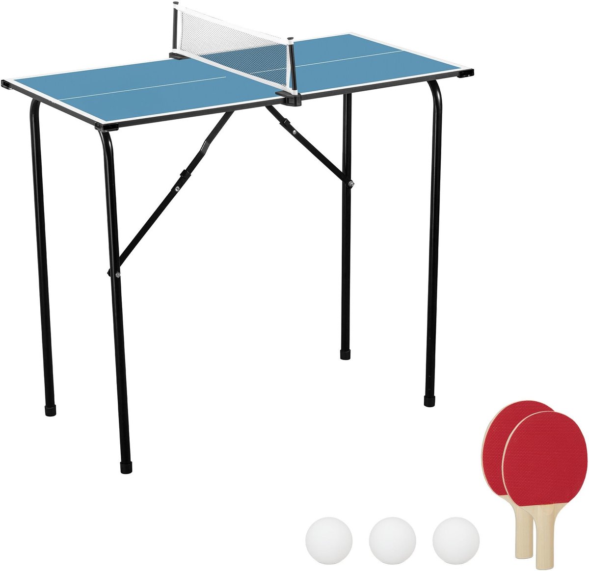 Omgoods - Opvouwbare Mini Tafeltennistafel, Ideaal voor Binnen met Compleet Set