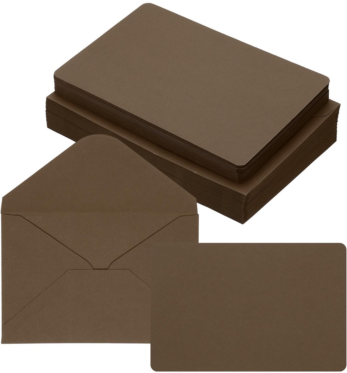 Omgoods - 50 Blanco Wenskaarten en Enveloppen voor DIY Uitnodigingen