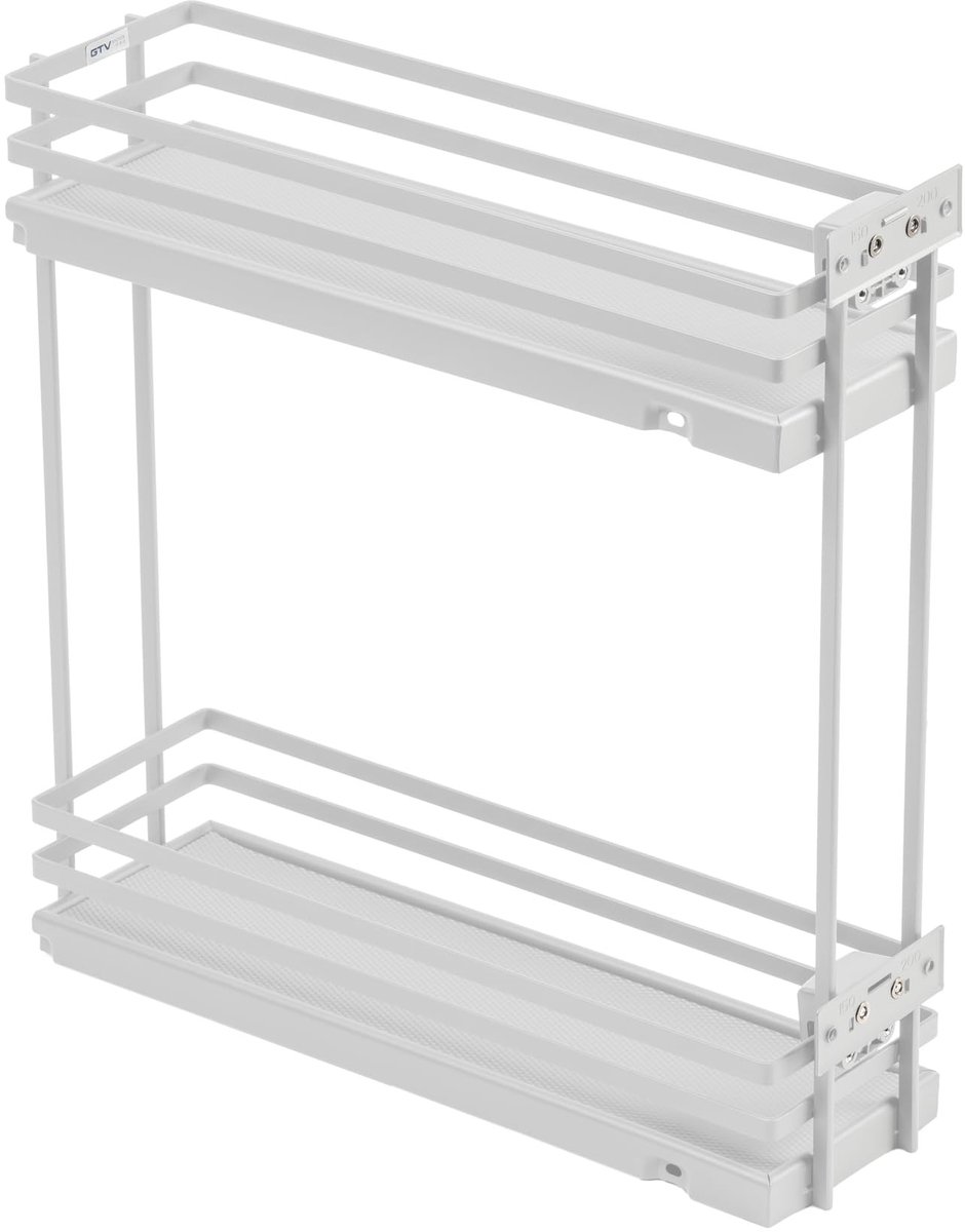 Omgoods - Uittrekbare Mand voor Keuken met 2 Legplanken en 3D-Verstelling