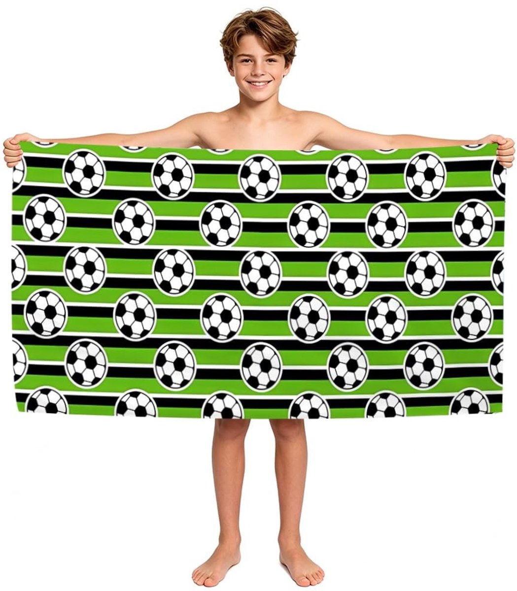 Omgoods - Voetbal Microvezel Strandlaken, Lichtgewicht en Sneldrogend