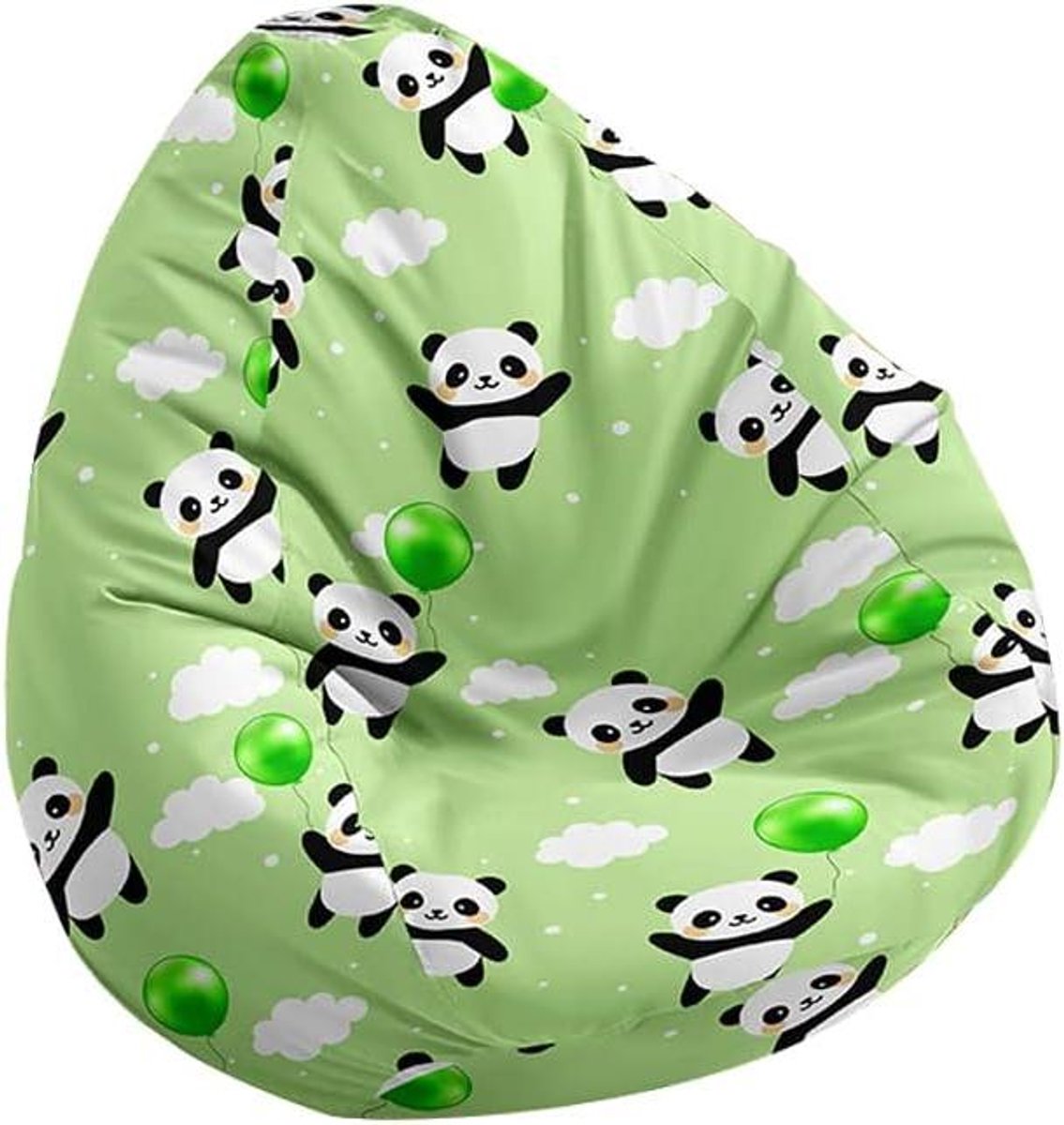 Zitzakhoes - Stoelhoes Opbergzak - Speelgoed Opbergen - Katoen Linnen Stof - 80x90cm - Groen