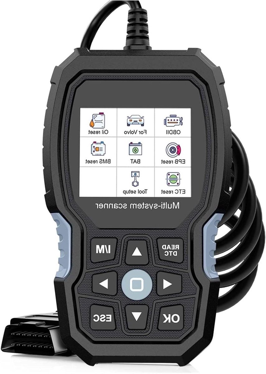 Auto Diagnose Scanner - OBD2 Scanner Auto - Voertuigonderhoud - Service Functies - 1 x 1 x 1 cm - Zwart