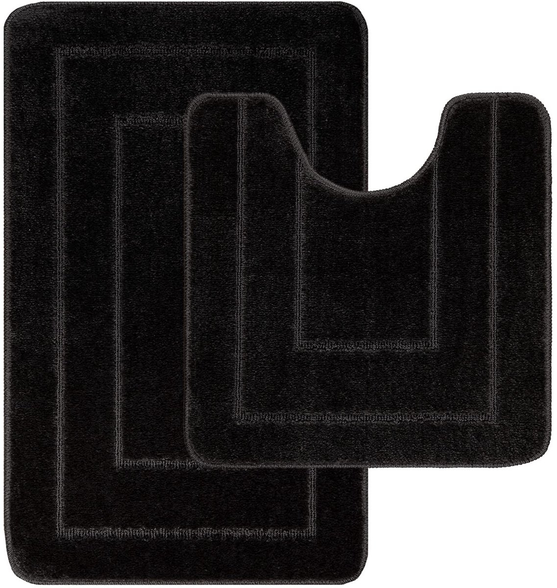 SnelShoppen - Antislip Badmat 2-delig Ichra - Extra Zachte Waterabsorberende Badkamermatten - 100% Polypropyleen - Wasbaar Badtapijt voor Douche en To