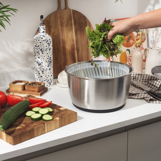 Salter Expert Slacentrifuge - 6 Liter - Dubbel Doelkom Met Vergiet van Merkloos — afbeelding 5