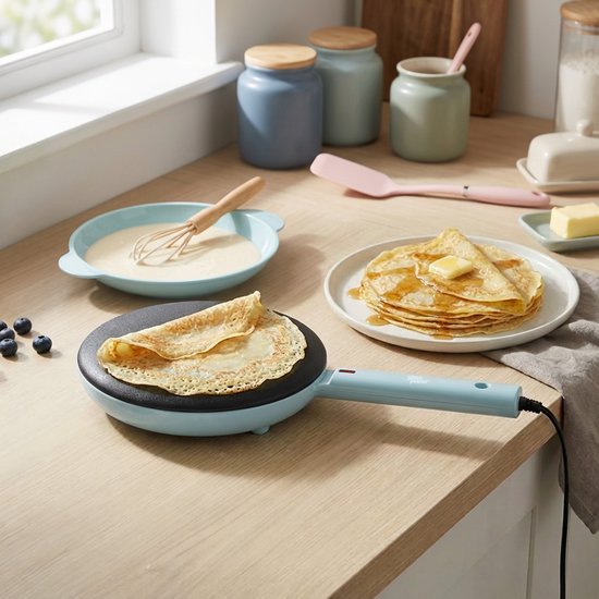 Giles & Posner Handheld Pannenkoekenmaker - 20 cm - Blauw — afbeelding 3