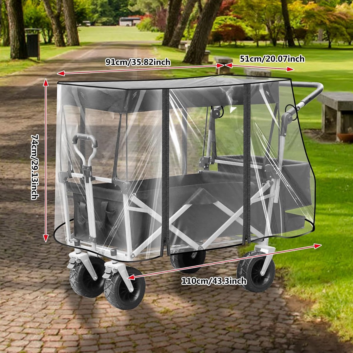 SnelShoppen - Universele Regenhoes voor Kinderwagen, Ventilerende Afdekking voor Winkelwagen, Waterdichte Bescherming, Ideaal voor Kinderen, Perfect v