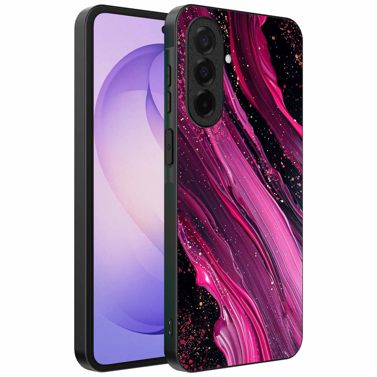Geschikt voor Samsung Galaxy S26 Telefoonhoesje met marmer opdruk - TPU backcover case marble design - Paars Roze - Smartphonica geschikt voor Samsung Galaxy S26