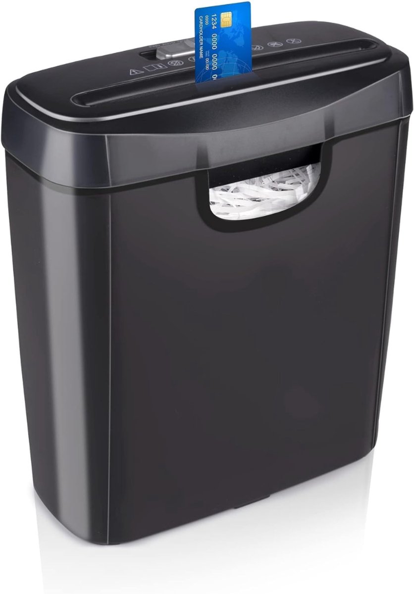 Ploutos® Papierversnipperaar - Compacte Papier Shredder - Papierversnipperaar Voor Thuis - Shredder - Zwart - 29cm x 14cm x 33cm