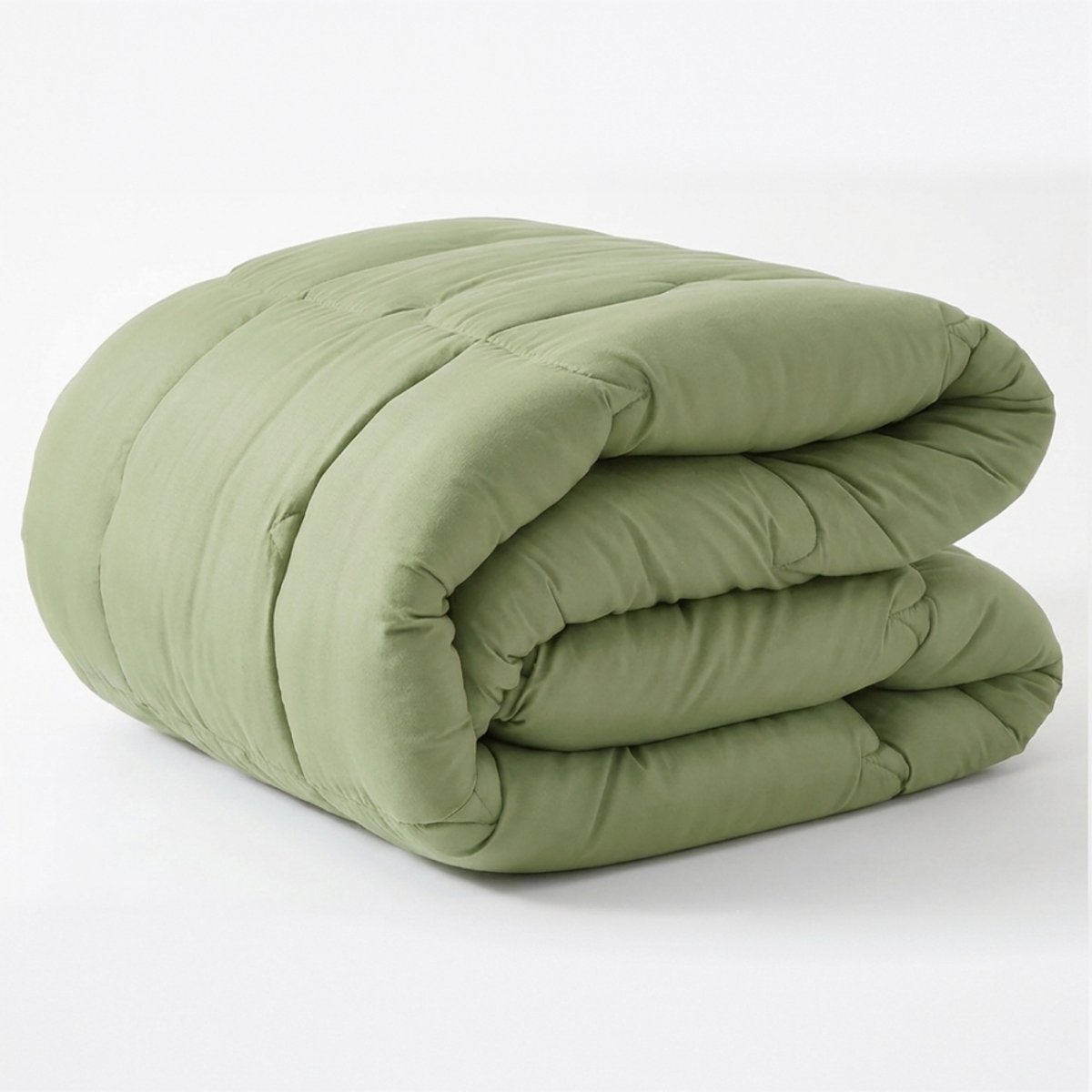 CASABEL Tweekleurig dekbed 700 g/m², 220x240 cm, diamantstiksel, warm en comfortabel, 2 personen, salie en kaki