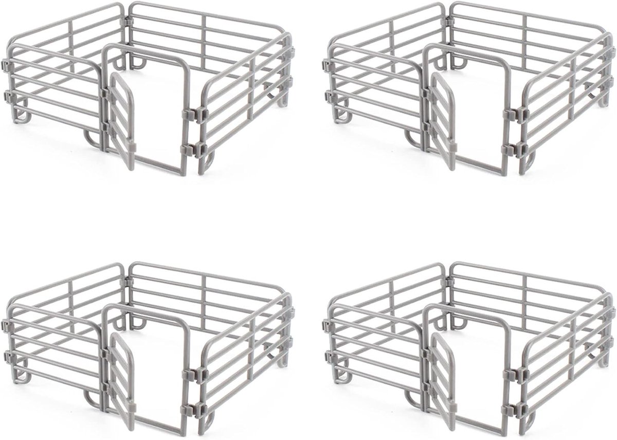 Miniatuur Fencing Set met 16 Stukken - Plastic Minihekken voor Speelgoed, Boerderij Decoratie en Landschap Versiering