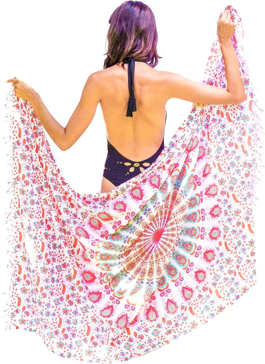 Strand Sarong voor Dames - Boho Chic Mandala Pareo - Bikini Bedekken - Badpak Sjaal