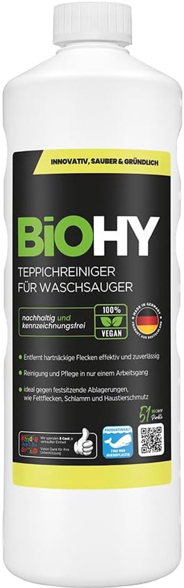Stofzuiger Tapijtreiniger - Schuim Laag & Sneldrogend - Voor Sprayextractie & Alle Standaard Stofzuigers - Vegan - ShopVlot