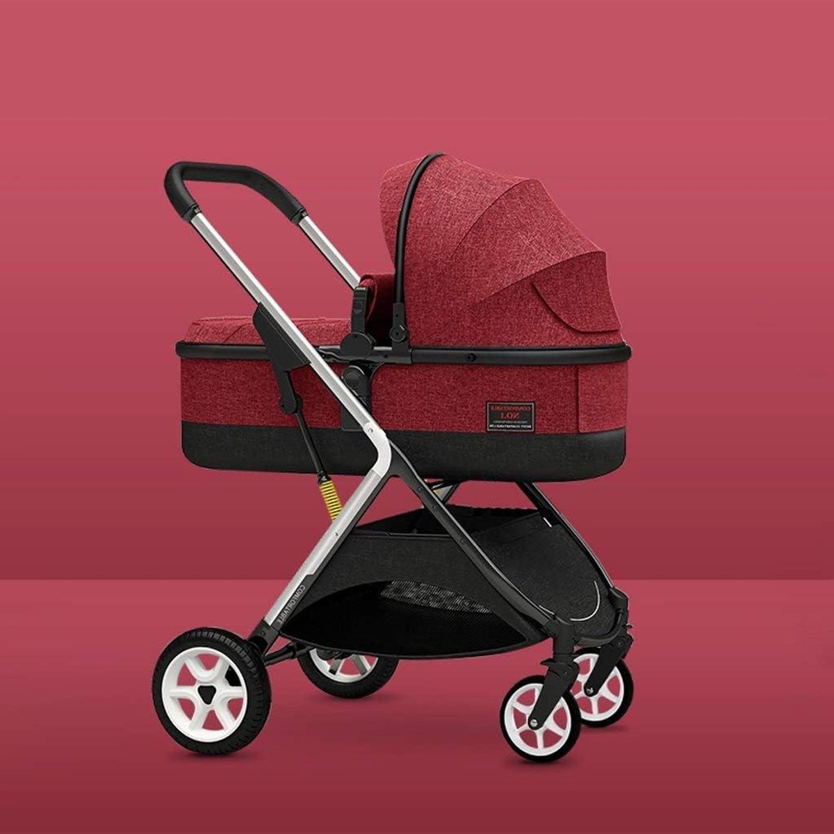 Compacte Kinderwagen - Wandelwagen Reiswieg - Baby Vervoeren - Lichtgewicht Frame - 32 x 77 x 100 cm - Rood
